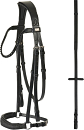 HG CRYLL 24.2 BRIDLE WITH DROP NOSEBAND BLACK COB